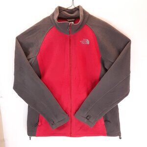 The North Face Jacket XL Women's Red & Gray Full Zip w Pockets 2675-A